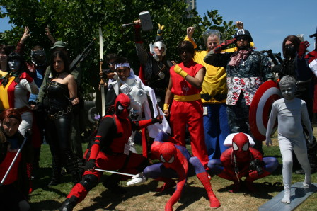 Marvel and Capcom cosplayers gather at Comic Con