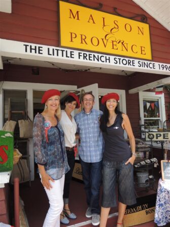 Local businesses contribute to bring a French theme to Mission Hills for a Bastille Day celebration.