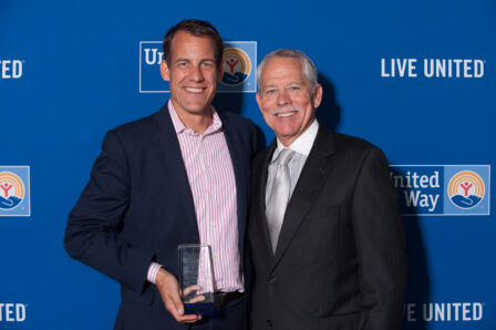 Point Loma resident Jon Vance wins the 2015 “Volunteer of the Year” Naish Award presented by United Way of San Diego County President and CEO Kevin Crawford.