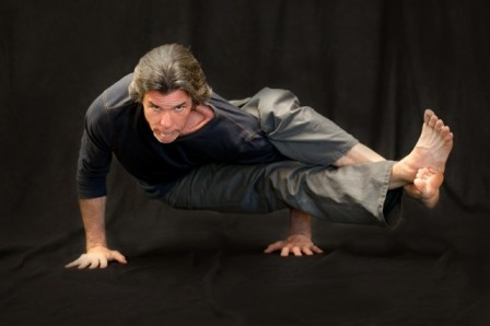 Bhava Ram is photographed in a balance pose. 