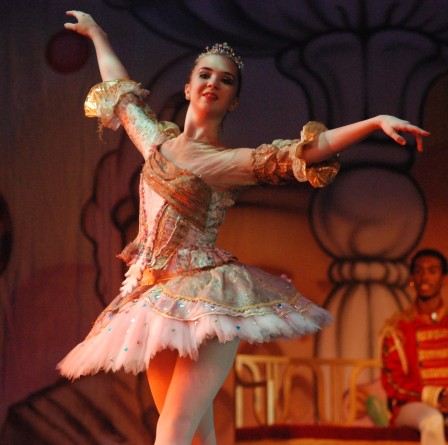 “The Nutcracker” features professional costumes, sets, lighting, and staging.