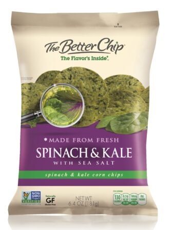 Better Chip’s Spinach and Kale is a delicious and healthier alternative to snacking. 