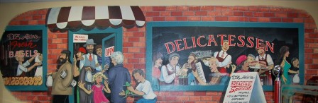 A mural depicts the energy and colorful personality of D.Z. Akin's. 