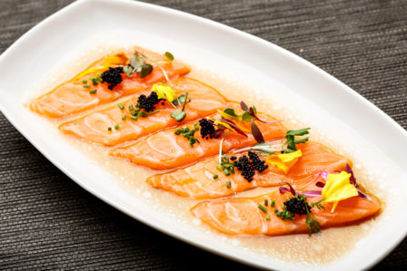 H20’s signature salmon comes to the table in an inspiring presentation.