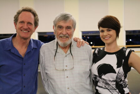 Left to right are John Malashock (founder), David Stutz (supporter) and Molly Puryear (managing director). 