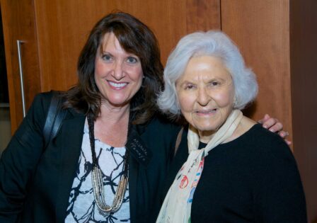 United Way Kitchen Cabinet member Michele Tamayo poses with noted philanthropist Deborah Szekely.