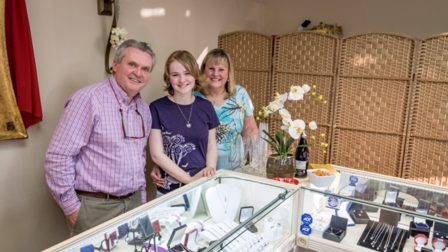 Trillion Jewels proprietors are (left to right) Neil, Emma and Lisa Ward. 